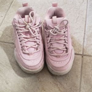 Fila pink used sneakers size 13
